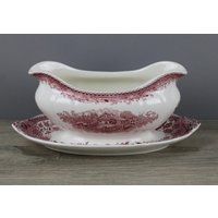 Villeroy & Boch Burgenland Rot Sauciere Saucengiesser Ca 22cm Mit Verfärbung von perfektgedeckt