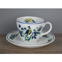 Villeroy & Boch Phoenix Blau Große Kaffeetasse Höhe Ca. 6, 5 cm + Untertasse von perfektgedeckt