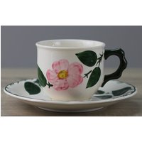 Villeroy & Boch Wildrose Kaffeetasse Mit Unterteller/Untertasse von perfektgedeckt