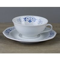 Winterling Relief Mit Blauer Ranke Teetasse + Untertasse Tasse von perfektgedeckt