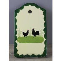 Zeller Keramik Hahn Und Henne Frühstücksbrettchen Frühstücksbrett 23, 7 X 13, 7 cm Zeller Keramik Hahn Und Henne Frühstücksbrettchen Frühstücksbrett 23, 7 X 13, 7 cm von perfektgedeckt