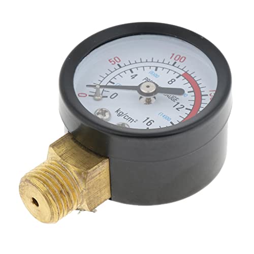 Wasser Öl Hydraulikdruck Manometer Universal Wasserdruckmessgerät Luftdruckmesser Druckprüfer von perfk