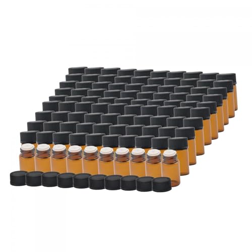 perfk 100 Stück Mini-Glasflaschen, Parfümflasche, dekorative Dekoration, Flaschen für ätherische Öle, braune Glasflaschen für den Außenbereich, Connect Stopper 2ml perfk 100 Stück Mini-Glasflaschen, Parfümflasche, dekorative Dekoration, Flaschen für ätherische Öle, braune Glasflaschen für den Außenbereich, Connect Stopper 2ml von perfk