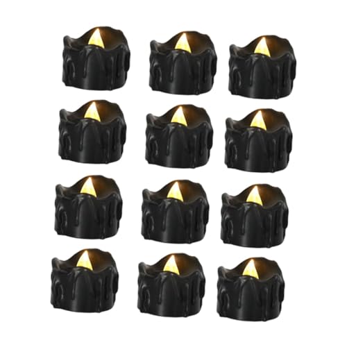 perfk 12x Teelichter Kerzen elektrische LED-Teelichter Kerzen Realistische Votivkerzen Lampe für Themenparty, Warmweißer Blitz perfk 12x Teelichter Kerzen elektrische LED-Teelichter Kerzen Realistische Votivkerzen Lampe für Themenparty, Warmweißer Blitz von perfk