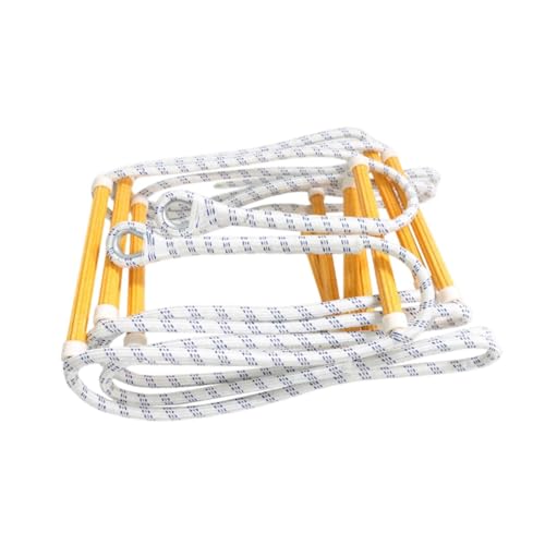 perfk 16ft Fluchtleiter Strickleiter Stabile 5M mit Haken Verlängerungsseil Wiederverwendbare Notleitern für Outdoor-Klettern Arbeit Zuhause von perfk