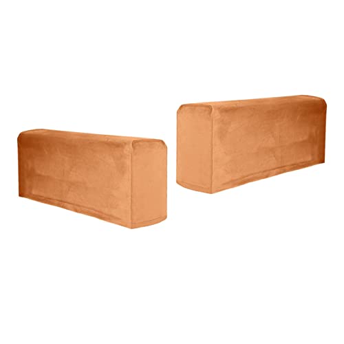 perfk 2 Sofa Armlehnenbezug Verdickter Stretch Couch Armschutz Abnehmbar, Kamel von perfk
