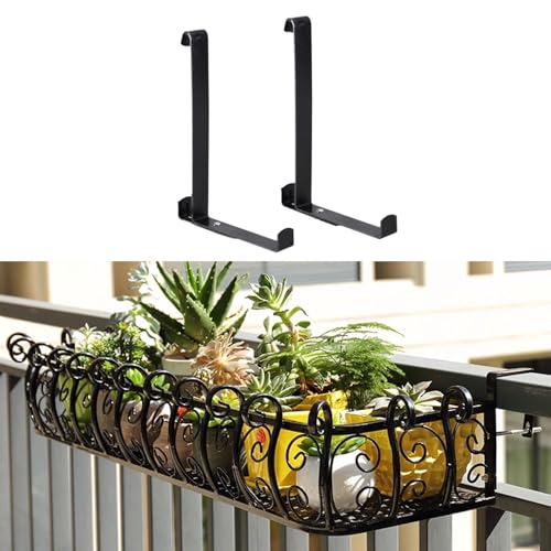 perfk 2 stück Fensterbank Blume Pflanzer Haken Hängen Halterung für Terrasse Garten Zubehör von perfk