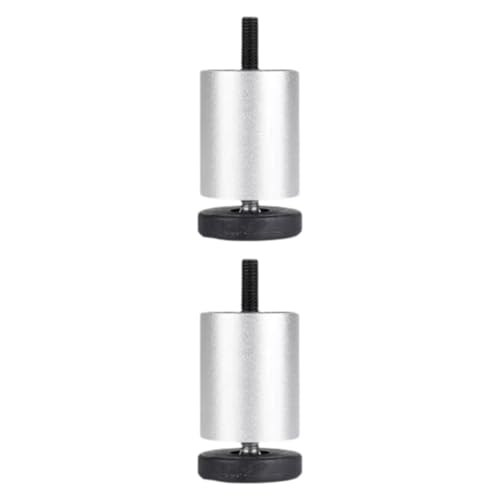 perfk 2pcs Verstellbare Möbelbeine Ersatz moderne Sofa Füße unterstützen Beine für Waschmaschinen Klimaanlage Schreibtischschrank, Silber, 10cm von perfk