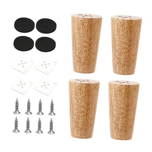 perfk 4X Holzmöbelbeine, Ersatzteile für DIY-Projekte, Möbelfüße, Couchbeine für Bücherregal, Couchtisch, Sofa, TV-Ständer, 10cm perfk 4X Holzmöbelbeine, Ersatzteile für DIY-Projekte, Möbelfüße, Couchbeine für Bücherregal, Couchtisch, Sofa, TV-Ständer, 10cm von perfk