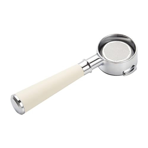 perfk 51mm Bodenloser Siebträger Espresso Siebträger Wiederverwendbarer ergonomischer Griff Kaffee Siebträger Filtergriff für Cafe Teil, Weiß perfk 51mm Bodenloser Siebträger Espresso Siebträger Wiederverwendbarer ergonomischer Griff Kaffee Siebträger Filtergriff für Cafe Teil, Weiß von perfk