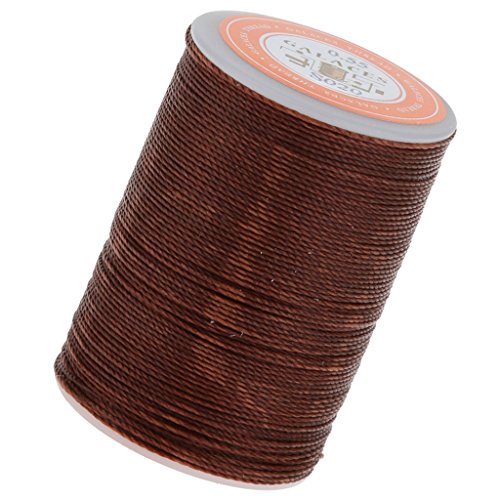perfk 85 Meter Gewachstes Garn Ledergarn Wachsband Wachsfaden Nähen Handwerk 0.6mm - 0.55mm, Dunkelbraun perfk 85 Meter Gewachstes Garn Ledergarn Wachsband Wachsfaden Nähen Handwerk 0.6mm - 0.55mm, Dunkelbraun von perfk