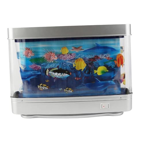 perfk Aquarium-Stimmungslampe, Dekoration, Unterwasserwelt, gefälschtes Aquarium, dekorative Lampe, künstliche Tropische Landschaft, Lampe für Schlafzimmer von perfk