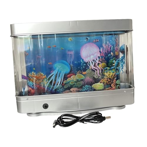 perfk Aquarium-Stimmungslampe, Nachtlichter, Nachtlicht, Ansichten, bewegliche künstliche Tropische Landschaft, Raumdekoration für Schlafzimmer im, #E perfk Aquarium-Stimmungslampe, Nachtlichter, Nachtlicht, Ansichten, bewegliche künstliche Tropische Landschaft, Raumdekoration für Schlafzimmer im, #E von perfk