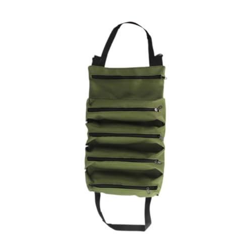 perfk Aufrollbare Werkzeugtasche, Werkzeugträger, multifunktionaler tragbarer Aufbewahrungskoffer, mehrere Taschen für Klempner, Bauarbeiter, GrÜn perfk Aufrollbare Werkzeugtasche, Werkzeugträger, multifunktionaler tragbarer Aufbewahrungskoffer, mehrere Taschen für Klempner, Bauarbeiter, GrÜn von perfk