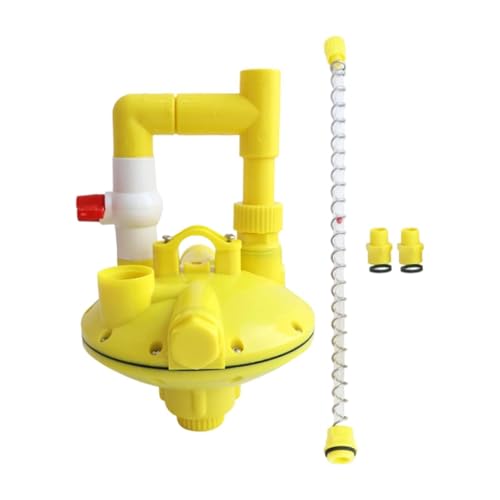 perfk Automatischer Trinker-Wasserleitungsregler, Reduzierventil, Zubehörsystem, Mehrzweck-Schnellanschluss-Wasserdruckregler, Gelb von perfk