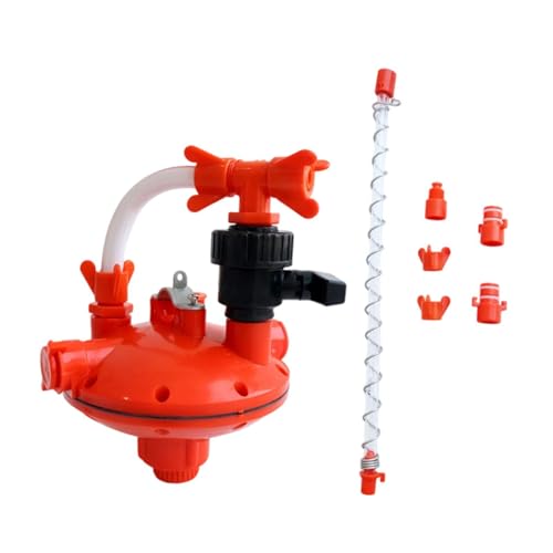 perfk Automatischer Trinker-Wasserleitungsregler, Reduzierventil, Zubehörsystem, Mehrzweck-Schnellanschluss-Wasserdruckregler, Rot von perfk
