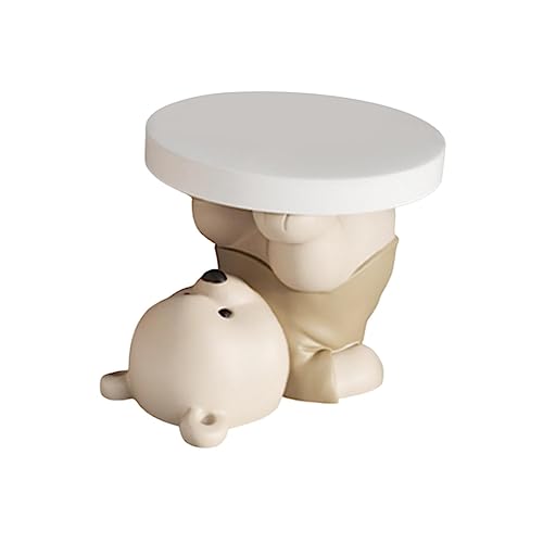 perfk Bär Statue Beistelltisch Sofa Ecktisch Nachttisch Nordische Harz Skulptur Beistelltisch Tier Couchtisch für Heimdekoration, von perfk