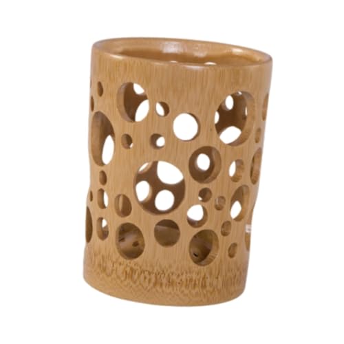 perfk Bambus Zahnbürstenhalter Drainage Tasse Leichte Multifunktion, Kreisförmig von perfk