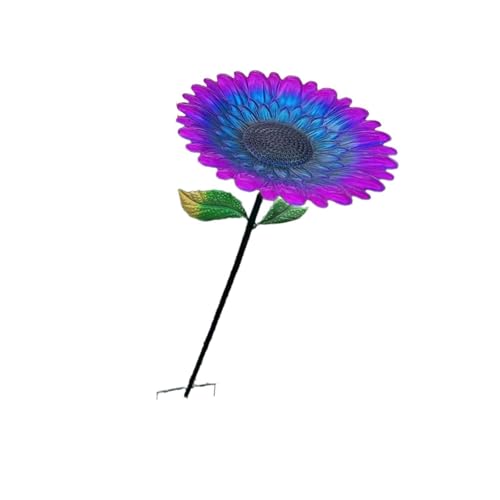 perfk Blumen-Vogelfutterbad für draußen, Gartendekoration für Vogelliebhaber in Bodenbad-Tablett-Futterstation für den Garten im Freien, Blau Lila von perfk
