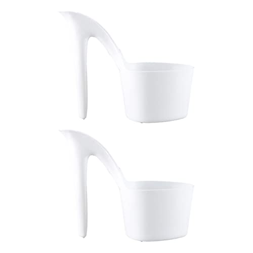 perfk Blumentopf High Heel Shaped Craft Making Tool Blumenvase Pot Creative Planter, Weiß von perfk