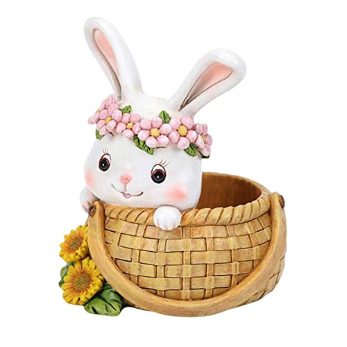 perfk Cartoons Kaninchen niedliches Tier Blumentopf, Blumentöpfe Schreibtisch Mini Ornament Sukkulenten Töpfe für Garten Balkon Hof Schreibtisch, Korb perfk Cartoons Kaninchen niedliches Tier Blumentopf, Blumentöpfe Schreibtisch Mini Ornament Sukkulenten Töpfe für Garten Balkon Hof Schreibtisch, Korb von perfk