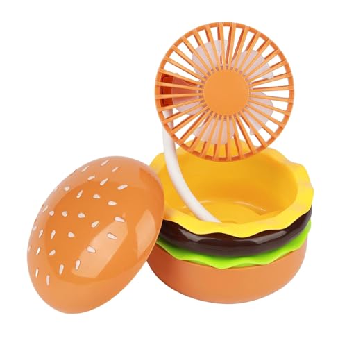 perfk Cute Burger MiniSchreibtisch, Hand, kompakt, faltbar, leise, für Kinder, Outdoor, Hand, USBSchreibtisch für, Orange von perfk