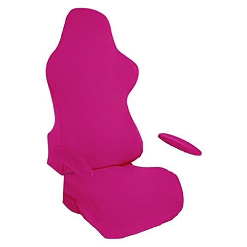 perfk Dehnbare Gaming Stuhl Bezüge Abnehmbarer, Waschbarer, Solider Armlehnstuhl Schutz für Gaming Stuhl - Dunkelrosa von perfk