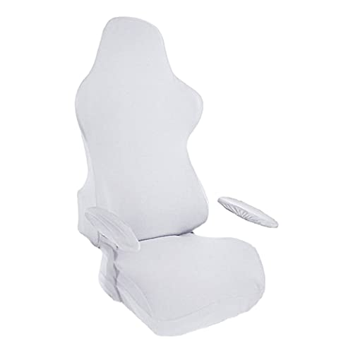 perfk Dehnbare Gaming Stuhl Bezüge Abnehmbarer, Waschbarer, Solider Armlehnstuhl Schutz für Gaming Stuhl, Weiß von perfk