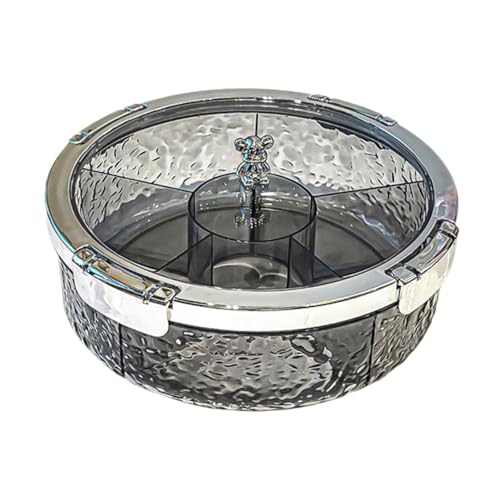 perfk Divided Serving Tablett Organizer Multifunktional tragbarer Speicherbehälter -Snacks für Partykuchen, Grau Silber perfk Divided Serving Tablett Organizer Multifunktional tragbarer Speicherbehälter -Snacks für Partykuchen, Grau Silber von perfk