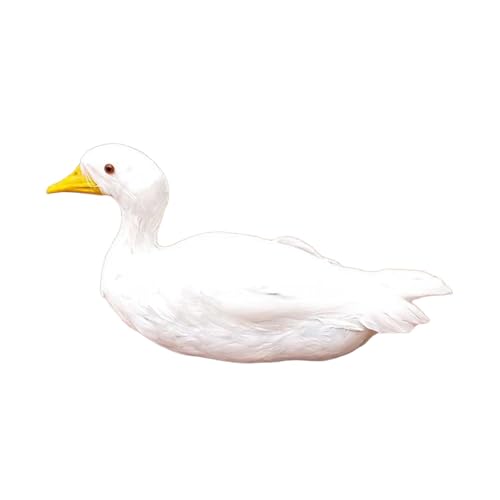 perfk Enten-Simulationsmodell, Ornament, Fotografie-Requisiten, Simulations-Entenfigur, Gartenstatue für die Dekoration von Geschäften, Terrassen, Weiß perfk Enten-Simulationsmodell, Ornament, Fotografie-Requisiten, Simulations-Entenfigur, Gartenstatue für die Dekoration von Geschäften, Terrassen, Weiß von perfk
