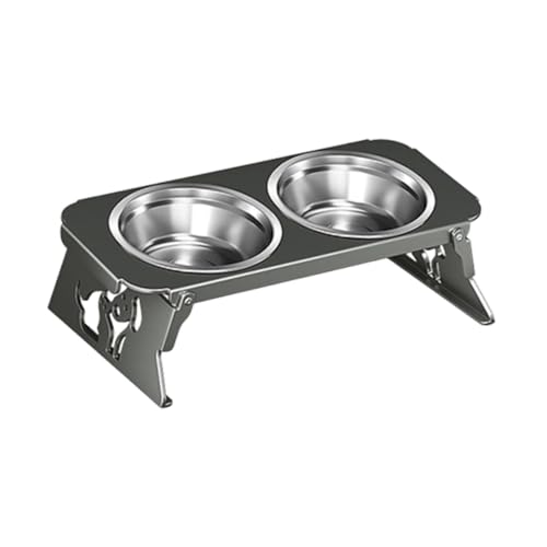 perfk Erhöhte Hundenäpfe Edelstahlnäpfe Vielseitige kleine Hunde Stabile Futternäpfe Faltbarer Rutschfester erhöhter Hundenapf für Kätzchen, Grau perfk Erhöhte Hundenäpfe Edelstahlnäpfe Vielseitige kleine Hunde Stabile Futternäpfe Faltbarer Rutschfester erhöhter Hundenapf für Kätzchen, Grau von perfk
