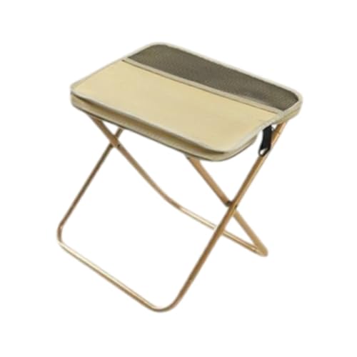 perfk Faltbarer Hocker im Freien Einstellbarer Traggurt an Angelsitz Multi Zweck tragbarer Hocker Leicht und dennoch für Wandern, Khaki von perfk