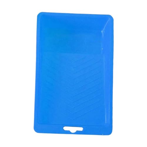 perfk Farbwanne Farbbecher Wellenoberfläche Farbpfannen Tabletts Zubehör für Heimwerker-Hausschrank-Malprojekte, Blau, 2 Zoll von perfk