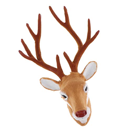 perfk Faux Deer Head Modelle Tierkopf Wandskulptur Home Decoration Geschenk von perfk