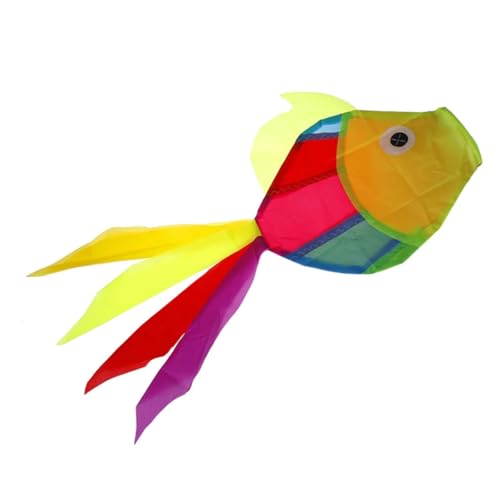 perfk Fisch-Windsack, dekorativer Windsack, Ornament, bunter Fisch-Drachen, Windsack, Drachenzubehör für Feiern, Garten, Pavillon perfk Fisch-Windsack, dekorativer Windsack, Ornament, bunter Fisch-Drachen, Windsack, Drachenzubehör für Feiern, Garten, Pavillon von perfk