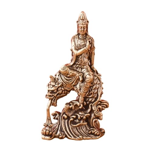 perfk Guan Yin Figur Metall Göttin Ornament Herzstück Tischdekoration Feng Shui Dekor Göttin Skulptur für Büro Bücherregal perfk Guan Yin Figur Metall Göttin Ornament Herzstück Tischdekoration Feng Shui Dekor Göttin Skulptur für Büro Bücherregal von perfk