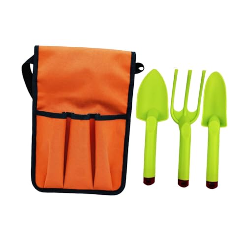 perfk Gürteltasche für Gartengeräte mit 3 Gartengeräten für, tragbare Hängetasche, praktischer Verstellbarer Gartenschürzen-Werkzeuggürtel von perfk