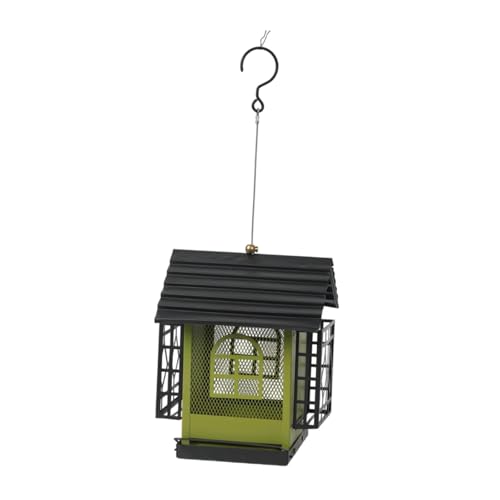 perfk Hängender Vogelfutterspender, Vogelfutterbehälter-Ornament, Metall, leicht, mit Hakenfütterung für Hinterhof, Garten, Terrasse, Hof, Außenbereich perfk Hängender Vogelfutterspender, Vogelfutterbehälter-Ornament, Metall, leicht, mit Hakenfütterung für Hinterhof, Garten, Terrasse, Hof, Außenbereich von perfk