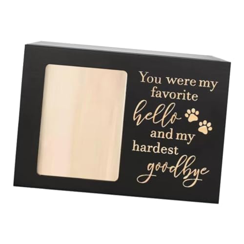 perfk Haustierurne aus für die Asche von Hunden oder Katzen mit Bilderrahmen, dekorativer Sarg für Bestattungsutensilien, Elegante, 16cmx11cmx11cm perfk Haustierurne aus für die Asche von Hunden oder Katzen mit Bilderrahmen, dekorativer Sarg für Bestattungsutensilien, Elegante, 16cmx11cmx11cm von perfk