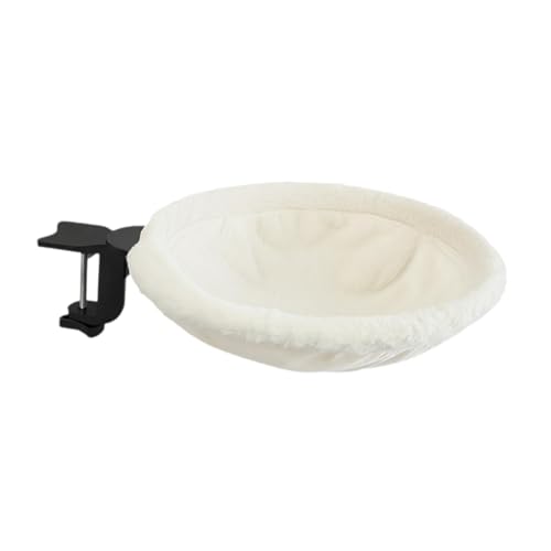 perfk Katzen-Schreibtischbett, Katzenhängematte, rundes Nest, Plüsch, platzsparendes Haustierbett, Schreibtisch-Katzenstange, Haustiermöbel für die Arbeit von perfk