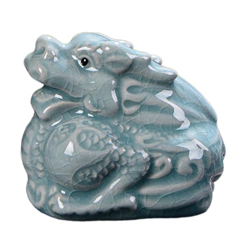 perfk Keramik Tee Haustier Tier Figur kleine realistische Desktop Dekor Tee Zeremonie Ton Miniaturen für Bücherregal Schlafzimmer, Drachen perfk Keramik Tee Haustier Tier Figur kleine realistische Desktop Dekor Tee Zeremonie Ton Miniaturen für Bücherregal Schlafzimmer, Drachen von perfk