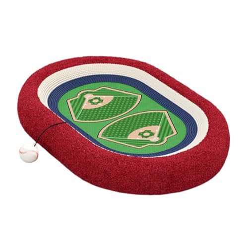 perfk Kratzbrett, Schüssel, Kätzchen-Kratzbrett, Kratzfest, rutschfest, Katzenkratzbett mit Ball für spielende Hauskatzen, Baseball von perfk