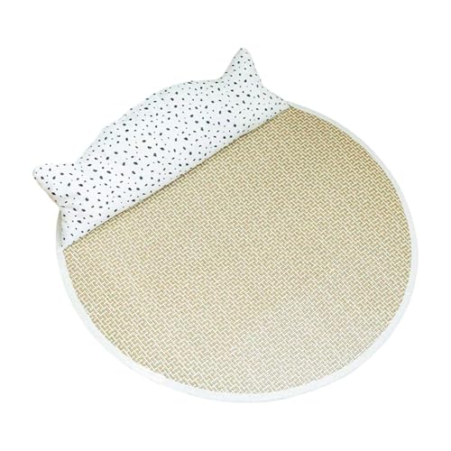 perfk Kühlmatte für Katzen im Innenbereich (55 cm Durchmesser), für heiße Tage, Kratzfest, rutschfeste Unterseite, für Sofas, kleine, mittelgroße und große von perfk