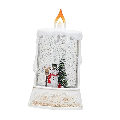 perfk LED-Weihnachtskerze, wasserglitzernde flammenlose Kerzen, für Weihnachtsfeier, Hochzeit, Urlaub, Heimdekoration, Schneemann perfk LED-Weihnachtskerze, wasserglitzernde flammenlose Kerzen, für Weihnachtsfeier, Hochzeit, Urlaub, Heimdekoration, Schneemann von perfk