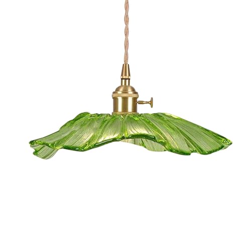 perfk Moderne Pendelleuchte Blumenglas Hängelampe, Hängeleuchte, Ästhetik, stabiles Licht, GrÜn von perfk