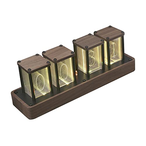 perfk Nixie Tube Clock, Nixie Tube Digitaluhr Multifunktionsuhr Digitaler Wecker für Schlafzimmer, PP Vierrohr DIY perfk Nixie Tube Clock, Nixie Tube Digitaluhr Multifunktionsuhr Digitaler Wecker für Schlafzimmer, PP Vierrohr DIY von perfk