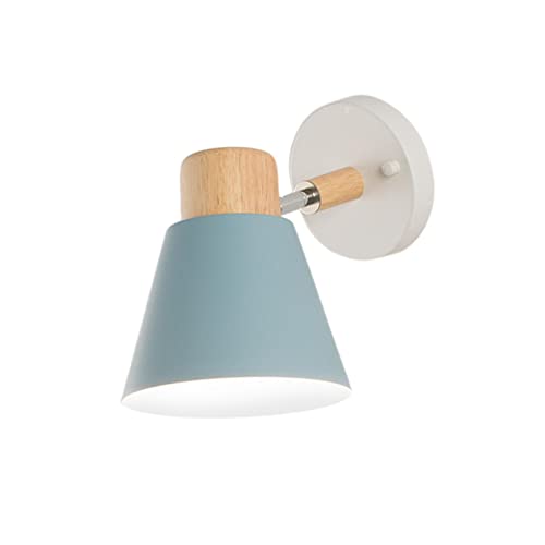 perfk Nordic Wandleuchte E27 Leuchte Dekorative Nachttischlampe Einfache Wandleuchte Beleuchtung für Kinderzimmer Balkon Flur Treppe, Blau perfk Nordic Wandleuchte E27 Leuchte Dekorative Nachttischlampe Einfache Wandleuchte Beleuchtung für Kinderzimmer Balkon Flur Treppe, Blau von perfk