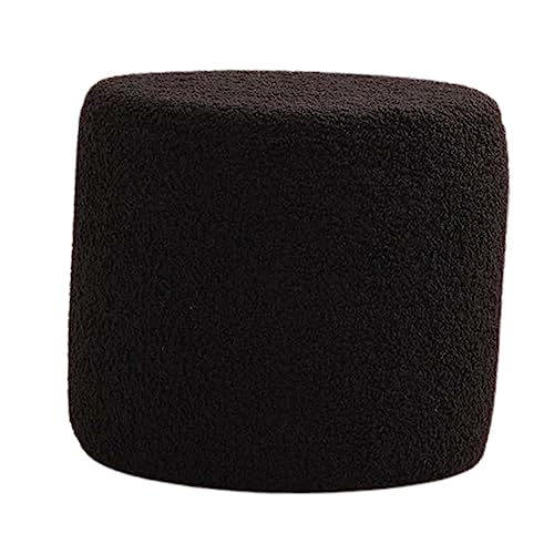 perfk Osmanischer Hocker, Fußstützenhocker, Rutschfester Hocker, dekorativer Hocker für Wohnung, Tür, Wohnzimmer, Schwarz perfk Osmanischer Hocker, Fußstützenhocker, Rutschfester Hocker, dekorativer Hocker für Wohnung, Tür, Wohnzimmer, Schwarz von perfk