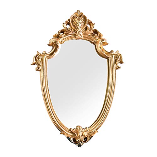 perfk Oval Spiegel Barock Stil Dekorative Spiegel für Gold, Vintage Dekoration, 12,2x8,66 von perfk