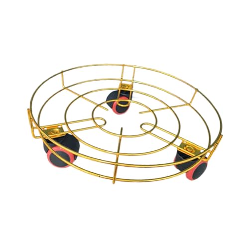 perfk Pflanzenwagen, rollender Pflanzenständer mit Rollen, Pflanzenwagen für drinnen und draußen, Pflanzwagen für Blumentöpfe, Gold von perfk